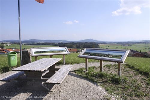 Kirchberg bei Mattighofen, 2 Schautafeln auf Aussichtsplatz Gaisberg