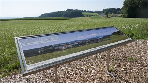 Naturkino Taching Kapellenrundweg, Schautafeln in Spezial-Dopperahmen aus Nirosta