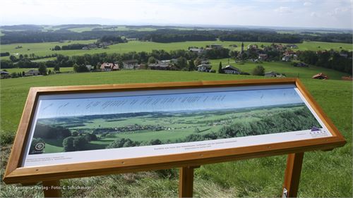 Michaelbeuern, Salzburger Alpenvorland, 2,5-Meter Schautafel in Holzrahmen