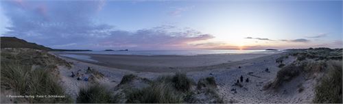 Rhossili Beach, Panorama am Abend