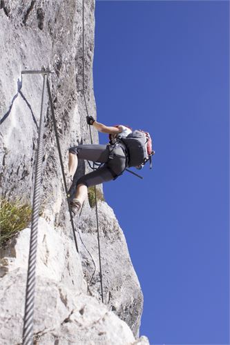 Im Berchtesgadener Hochthron-Klettersteig