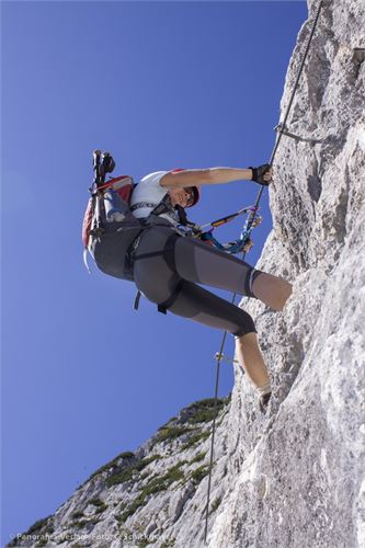 Im Berchtesgadener Hochthron-Klettersteig