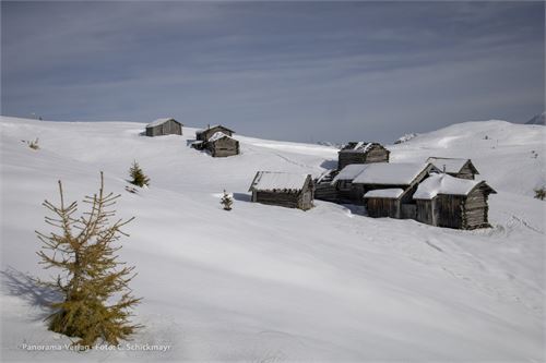 Bild 19 · Stadeln, sogenannte Schupfen, beim Aufstieg zum Golzentipp auf ca. 2300 Meter Seehöhe..