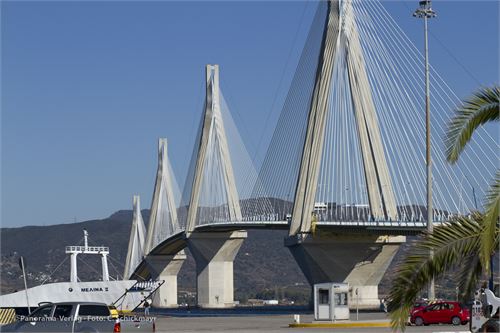 Die Rio-Andirrio-Brücke bzw. Charilaos-Trikoupis-Brücke